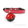 Collar de perro de PVC colorido para mascotas con campana